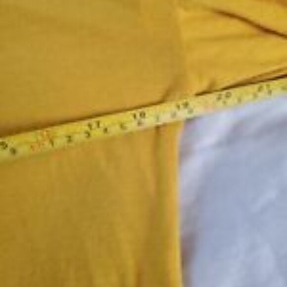Primark Mustard Yellow 3/4 Ruffle Sleeve Blouse Size 6 - Picture 2 of 5